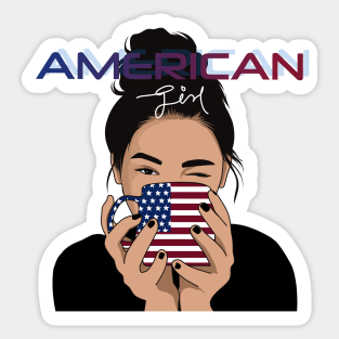American girl Sticker